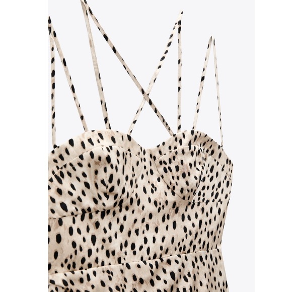 NEW! Zara Animal Print Mini Dress - Picture 4 of 14